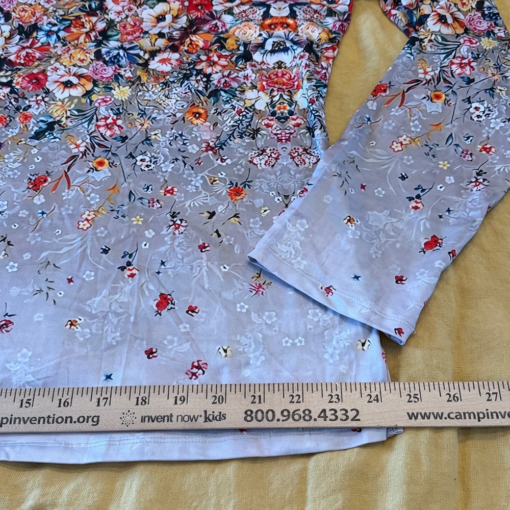 Acegolfs XXXL Floral Print gray  Long Sleeve quarter zip like new - Picture 6 of 9